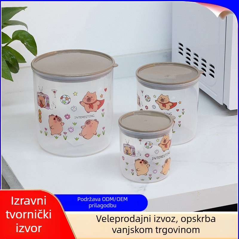 Prozirna posuda za kuhinju – pohranjivanje žitarica, suhih namirnica i čajeva, otporna na vlagu, kapacitet 501–800 ml
