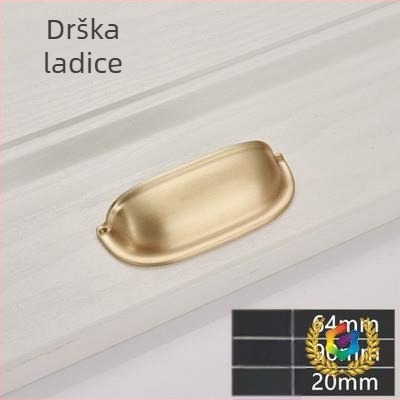 Drška za ormar, model 8041, cinkova legura, zlatni završni premaz, nordijski moderni minimalistički europski stil