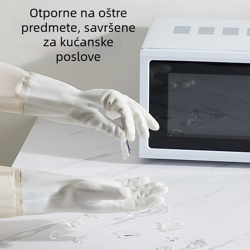 Cooker King rukavice za pranje posuđa s fleece podstavom, duge 48 cm, tople, izdržljive, debelo izrađene, za kuhinju i kućno čišćenje