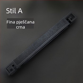 Antička rezbarena kvaka za vrata, za staklena i drvena vrata, crveno-brončani završni sloj