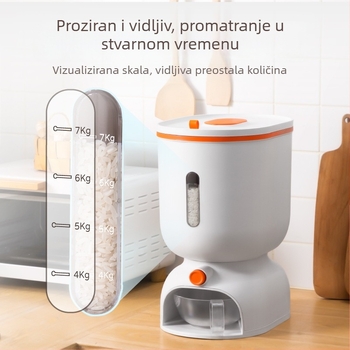 Automatska kutija za rižu, zatvorena, otporna na vlagu i štetnike, kućni spremnik za hranu, vrhunska kutija za pohranu riže, kapacitet 10 L