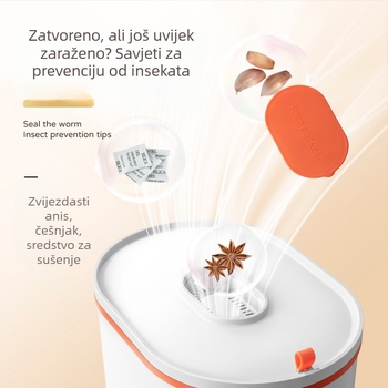 Automatska kutija za rižu, zatvorena, otporna na vlagu i štetnike, kućni spremnik za hranu, vrhunska kutija za pohranu riže, kapacitet 10 L