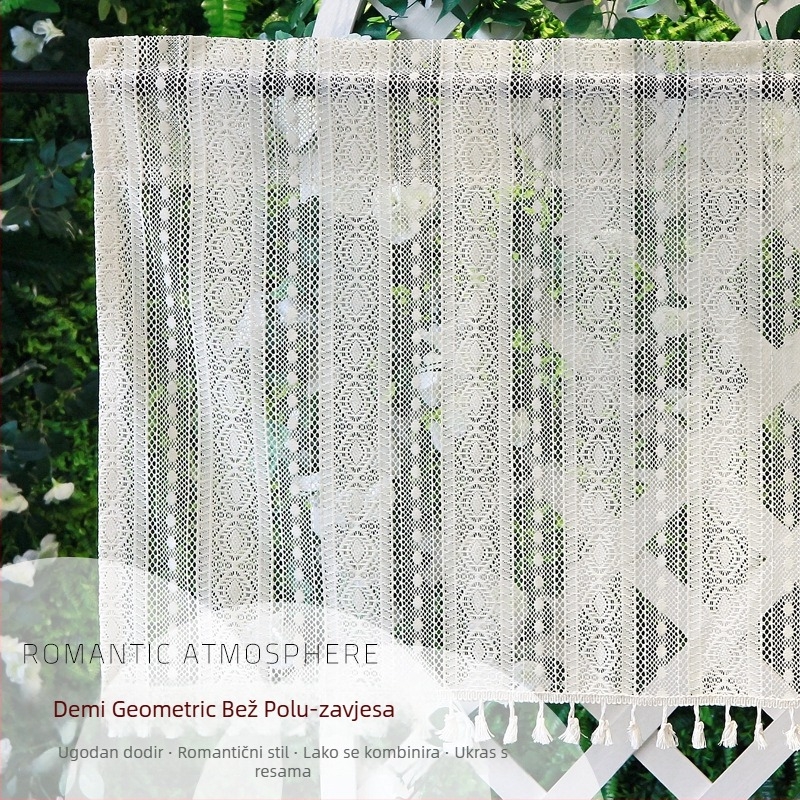 Zavjesa za vrata ormara s Velcro, poliester, zaštita od prašine; za ormare, police i garderobe; uzorak houndstooth