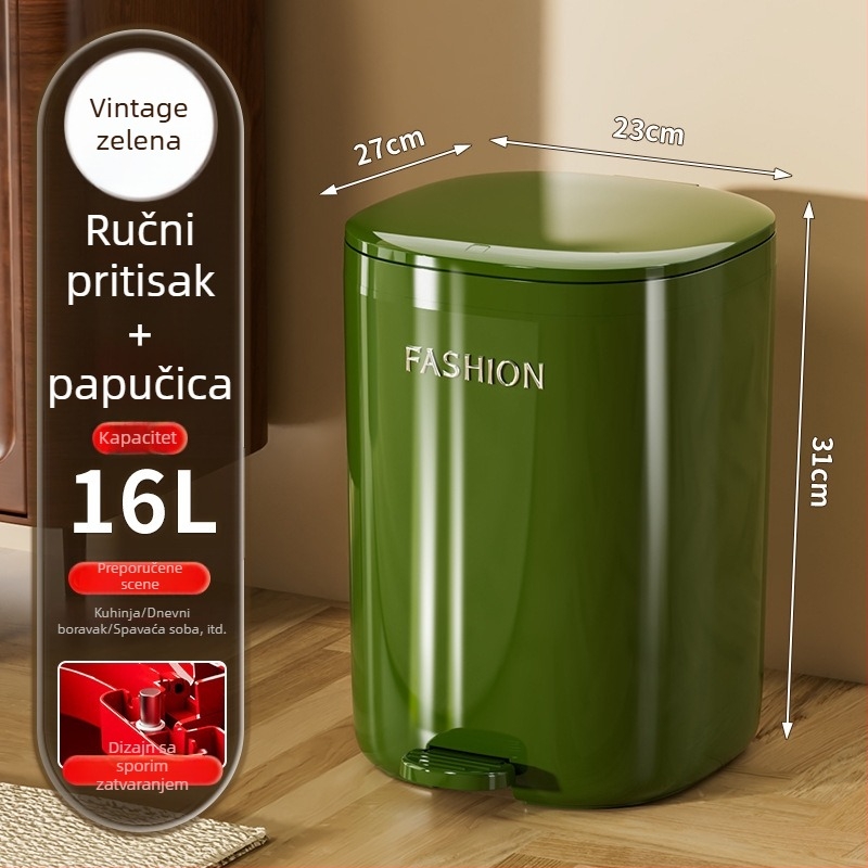 Kanta za otpad za dom, 12 L kapacitet, 2025 novi model, luksuzan dizajn za kuhinju i spavaću sobu