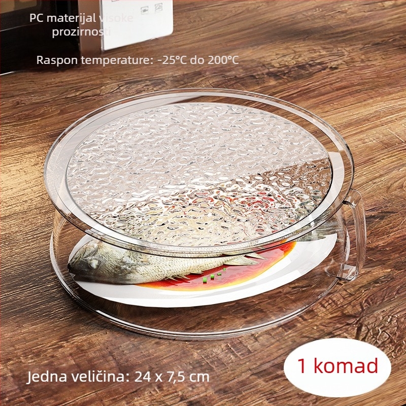 Poklopac za zdjelu za mikrovalnu protiv prskanja, otporan na visoke temperature, plastični poklopac za hranu za kućnu upotrebu, zadržava toplinu i svježinu
