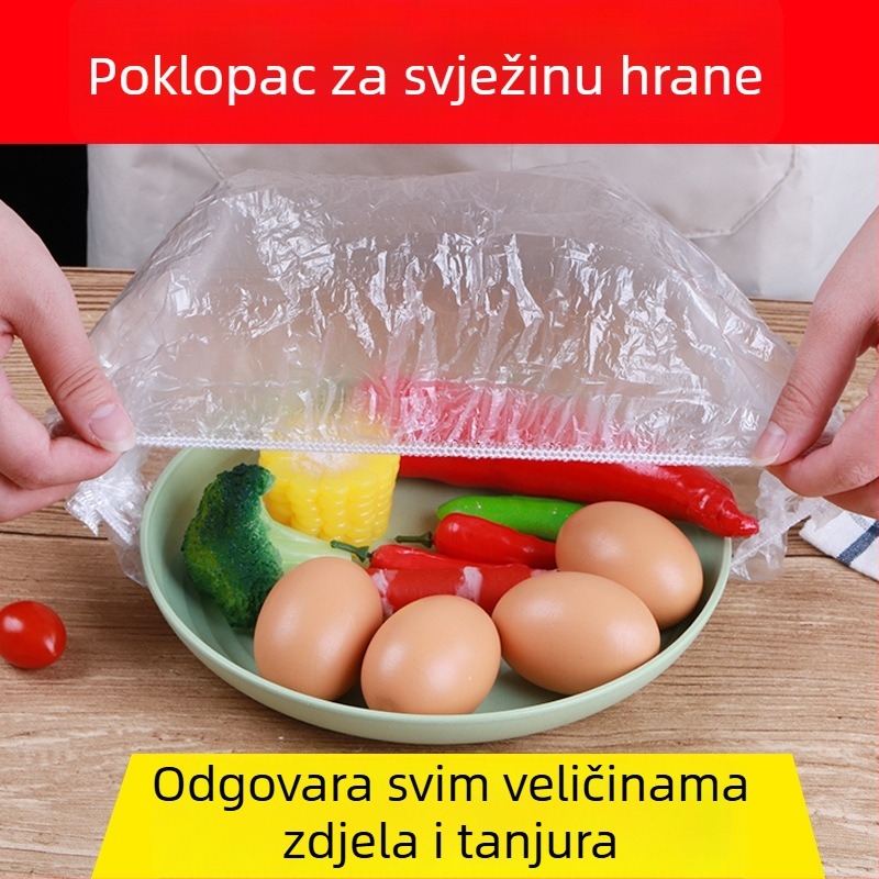 Jednokratni set folije za hranu i vrećica za pohranu za kućnu upotrebu; zaštitni pokrovi protiv prašine i insekata