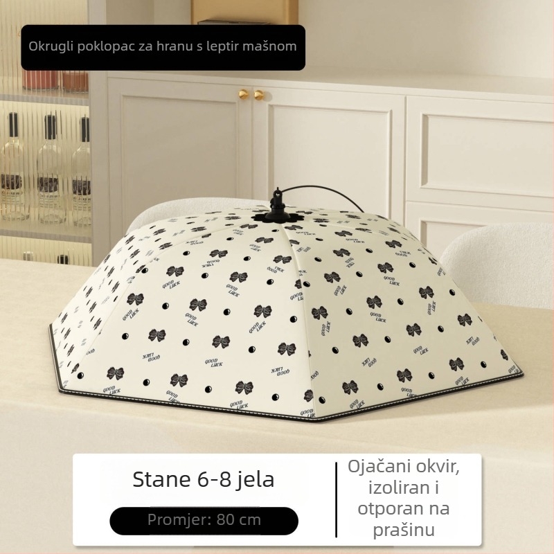 Izolirani poklopac za hranu za kućnu upotrebu, sklopivi pravokutni poklopac, dugački poklopac za ostatke, zimska zaštita od prašine