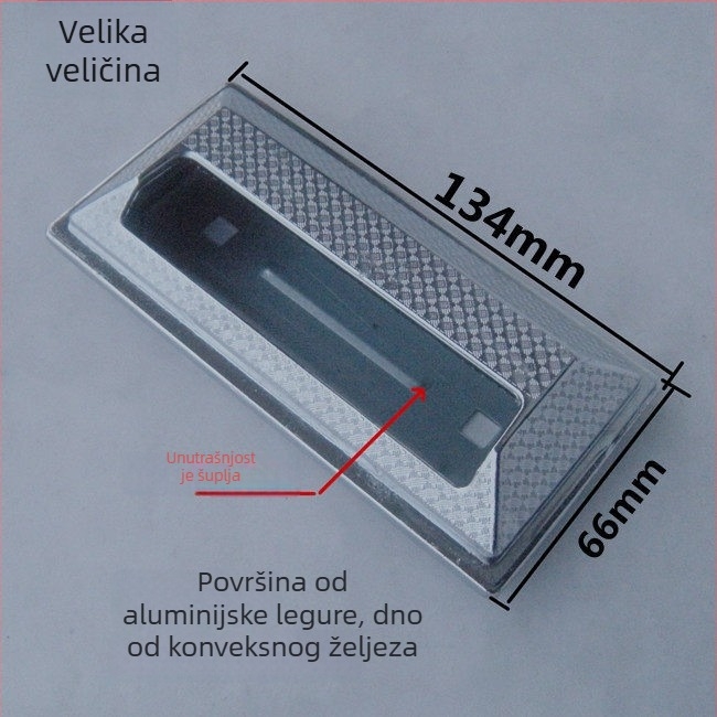 Kvaka od aluminijske legure s brušenim završetkom za drvena vrata; garažna kvaka, kvaka za rolete, kvaka u američkom stilu, Panpan kvaka protiv krađe, ugradna kvaka