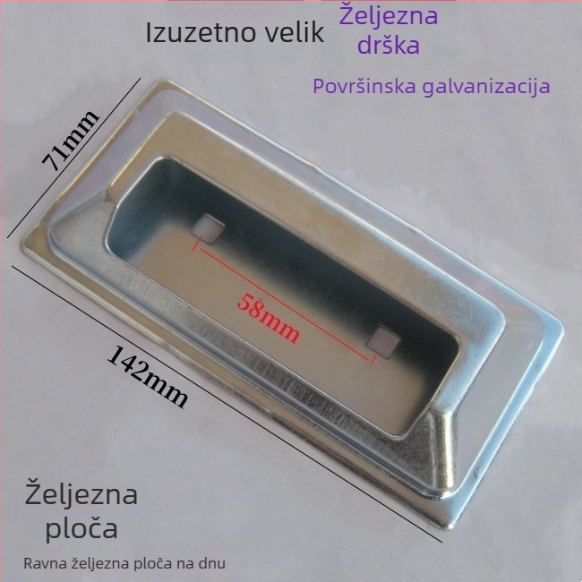 Kvaka od aluminijske legure s brušenim završetkom za drvena vrata; garažna kvaka, kvaka za rolete, kvaka u američkom stilu, Panpan kvaka protiv krađe, ugradna kvaka