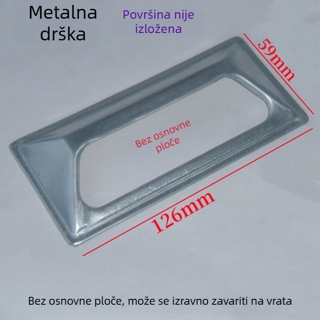 Kvaka od aluminijske legure s brušenim završetkom za drvena vrata; garažna kvaka, kvaka za rolete, kvaka u američkom stilu, Panpan kvaka protiv krađe, ugradna kvaka