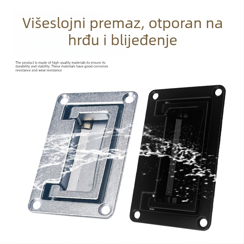 Ugrađena ručka od cinkovog legura, 90° skrivena ručka za ladice i električne ormariće