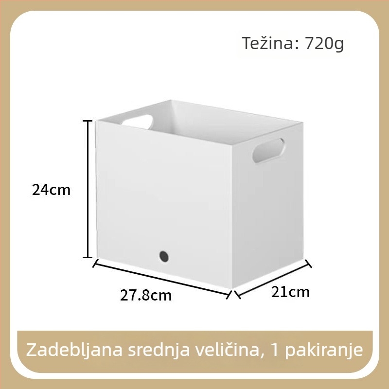 Kutija za pohranu u japanskom stilu za kuhinju, velika kapaciteta, bijela plastična kutija za kućnu organizaciju