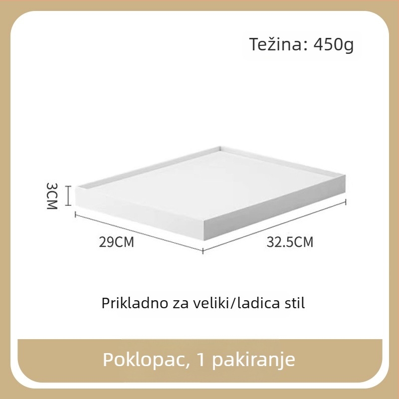 Kutija za pohranu u japanskom stilu za kuhinju, velika kapaciteta, bijela plastična kutija za kućnu organizaciju