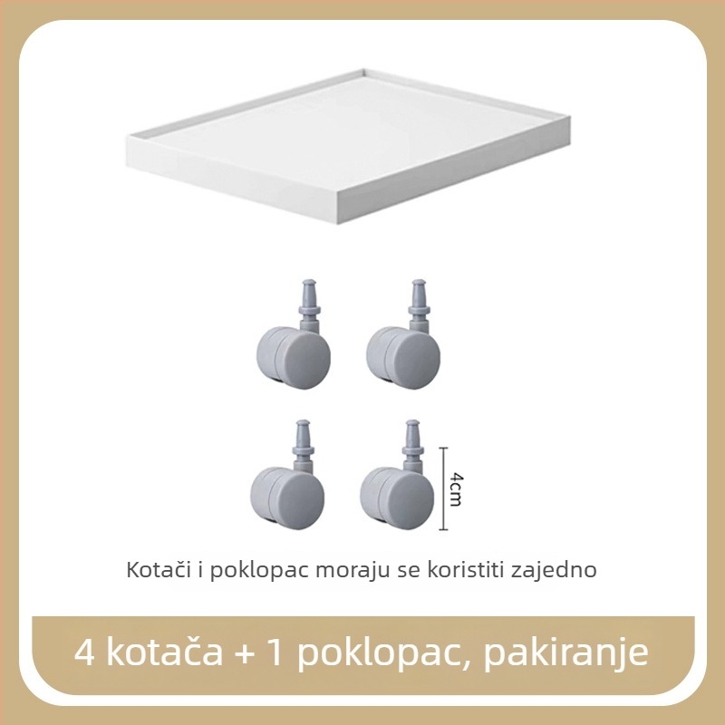 Kutija za pohranu u japanskom stilu za kuhinju, velika kapaciteta, bijela plastična kutija za kućnu organizaciju