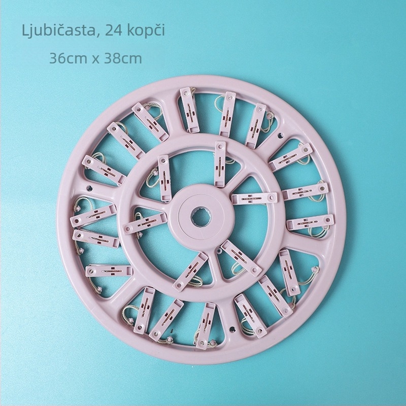 Kružni plastični klips za čarape i donje rublje, otporni na vjetar, protuklizni za sušenje