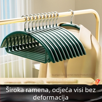 Stalak za odjeću od nehrđajućeg čelika s plastifikacijom, polukružni dizajn, deblja protuklizna metalna konstrukcija, višefunkcionalna nano vješalica za odjeću