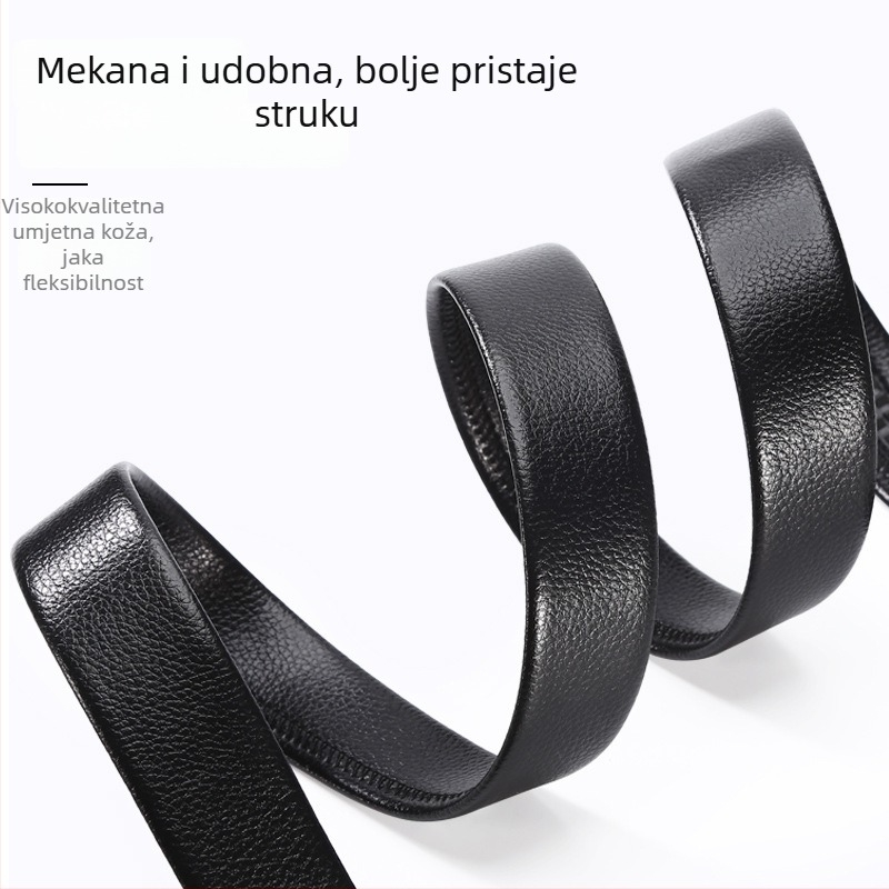 Muški kaiš s automatskom kopčom, PU koža, casual i poslovni stil, mladi modni trend, autentični kaiš, dužina 120 cm, širina 3,5 cm