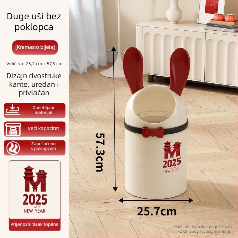 Kreativni kanta za smeće s poklopcem koji se otvara, 12 L, cilindričnog oblika, za kućnu upotrebu (kuhinja i dnevni boravak)