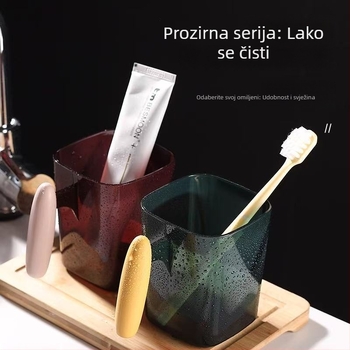 Čaša za četkice za zube velike kapacitete za kućnu kupaonicu, čaša za par s debelim držačem, elegantna čaša za ispiranje usta