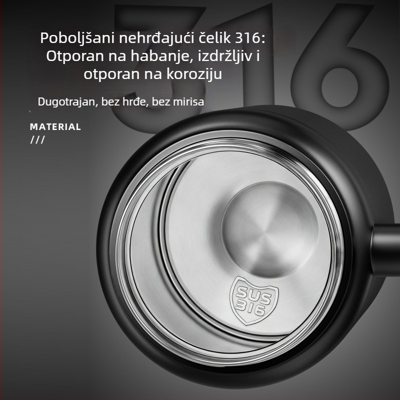 Premium izolirana šalica za muškarce s drškom, veliki kapacitet, odvajanje čaja i vode, za ured i dom, nehrđajući čelik