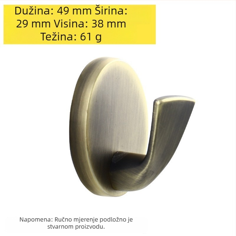 Moderna minimalistička kuka za kapute, zlatna boja, cinkova legura, visokokvalitetna kuka za hodnik i garderobu.