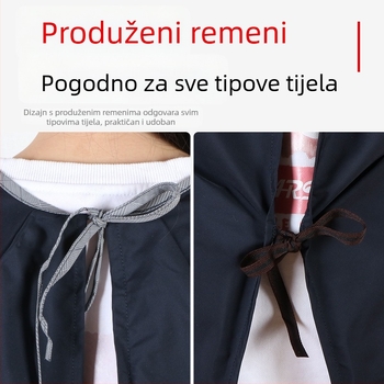Pregača s dugim rukavima, protiv prljavštine, za odrasle, unisex, kuhinja i dom, obostrana pregača s rukavima, korejski stil