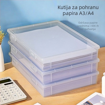 Prozirna PP pravokutna kutija za izlaganje i pohranu vizitki i dokumenata, prašinu štiti plastična kutija