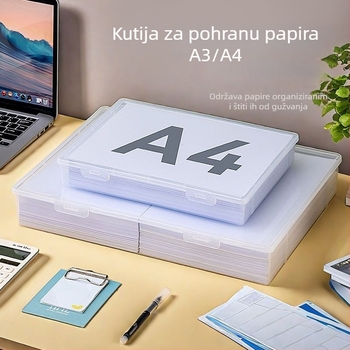 Prozirna PP pravokutna kutija za izlaganje i pohranu vizitki i dokumenata, prašinu štiti plastična kutija