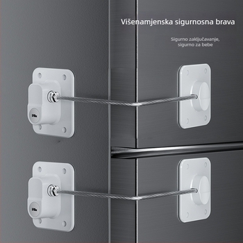 Jasbe Fq3-a aluminijski sigurnosni zasun za prozor, zaštita djece, montaža bez bušenja, višenamjenski zatvarač