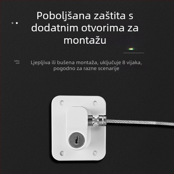 Jasbe Fq3-a aluminijski sigurnosni zasun za prozor, zaštita djece, montaža bez bušenja, višenamjenski zatvarač
