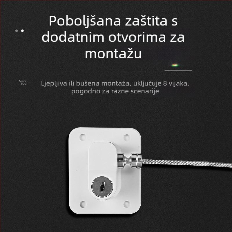 Jasbe Fq3-a aluminijski sigurnosni zasun za prozor, zaštita djece, montaža bez bušenja, višenamjenski zatvarač