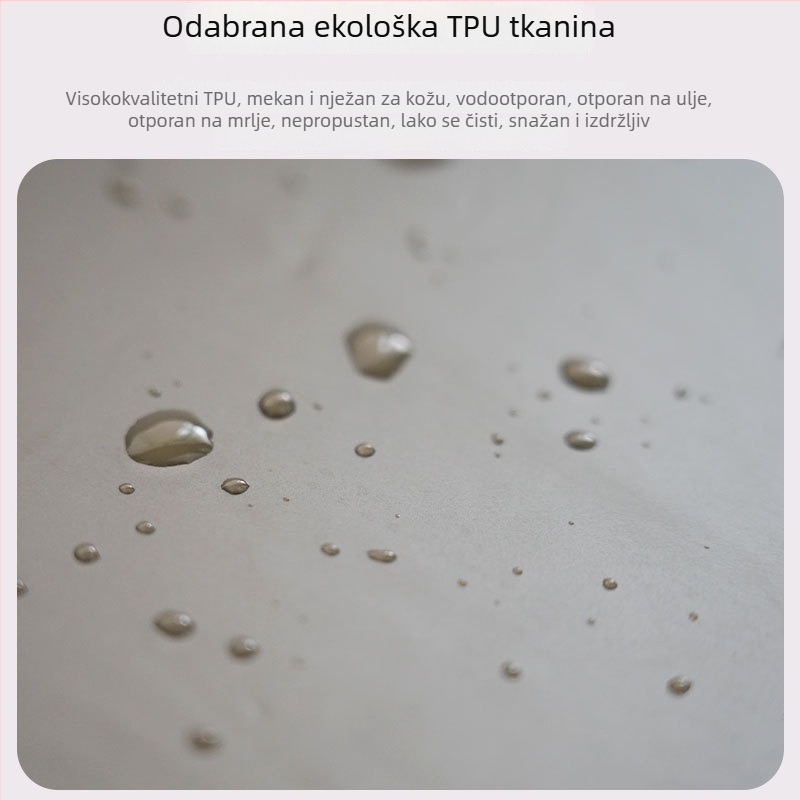 Vodootporna i otporna na ulje TPU pregača za kuhinju i kućnu upotrebu, poluprozirna strukna pregača za brisanje ruku i obradu morskih plodova.
