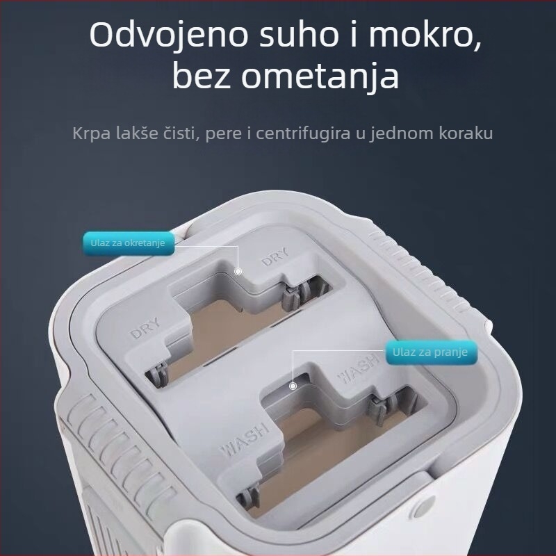 Krpa za plosnati mop, upija vodu, bez dodirivanja rukama, suho i mokro čišćenje, nova debela verzija