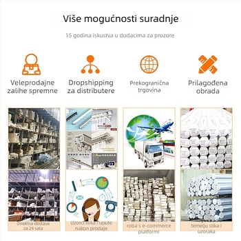 Aluminijska šina za zavjese, tiho klizanje, dvostruka šina, bijela, minimalistički dizajn, duljina 6,7 m.