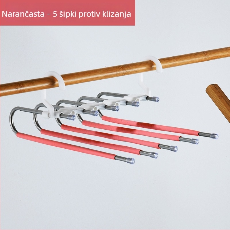 Nehrđajući čelik, sklopiva klipsa za hlače, višeslojni teleskopski organizator za pohranu, bez tragova na hlačama