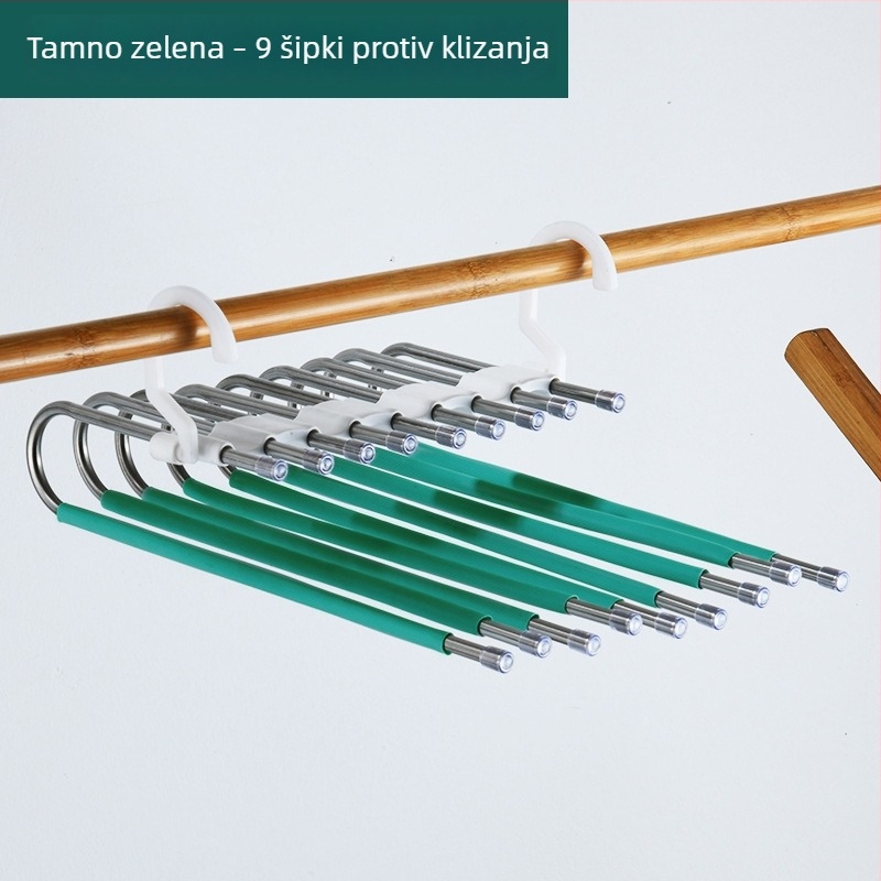 Nehrđajući čelik, sklopiva klipsa za hlače, višeslojni teleskopski organizator za pohranu, bez tragova na hlačama
