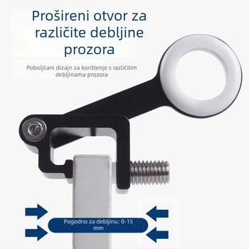 Aluminijski limiter za kasetne prozore, fiksna dječja sigurnosna brava, bez bušenja, brava za prozor za vanjsko otvaranje