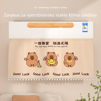 Zavjesa za klima-uređaj protiv izravnog strujanja zraka, zaštita od prašine, bez bušenja, vješanje uz Velcro