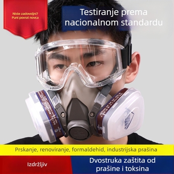 Pine Work 6200 polu-lice maska s aktivnim ugljem za zaštitu od prašine i virusa – industrijsko brušenje i zavarivanje