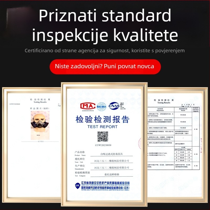 Pine Work 6200 polu-lice maska s aktivnim ugljem za zaštitu od prašine i virusa – industrijsko brušenje i zavarivanje