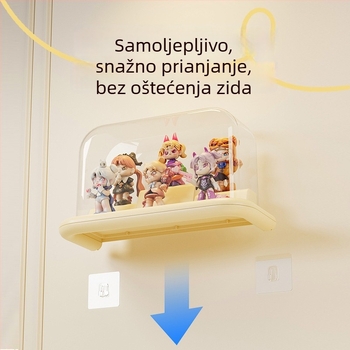 Zidna kutija Labubu za izlaganje figura s prozirnim zaštitnim poklopcem