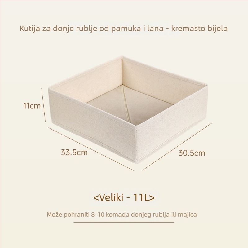 Kutija za pohranu donjeg rublja s pretincima – sklopivi organizator ladice