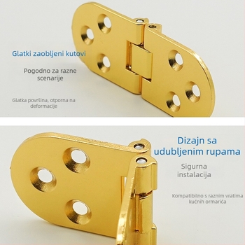 Sklopivi pante od cinkovog legura s ogledno-poliranim završnim slojem za garderobu, ormar i preklopne ploče