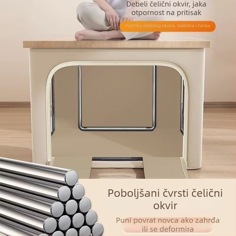 Kutija za pohranu od Oxford tkanine, čvrsta, 100 L kapaciteta, kućno skladištenje odjeće i rublja