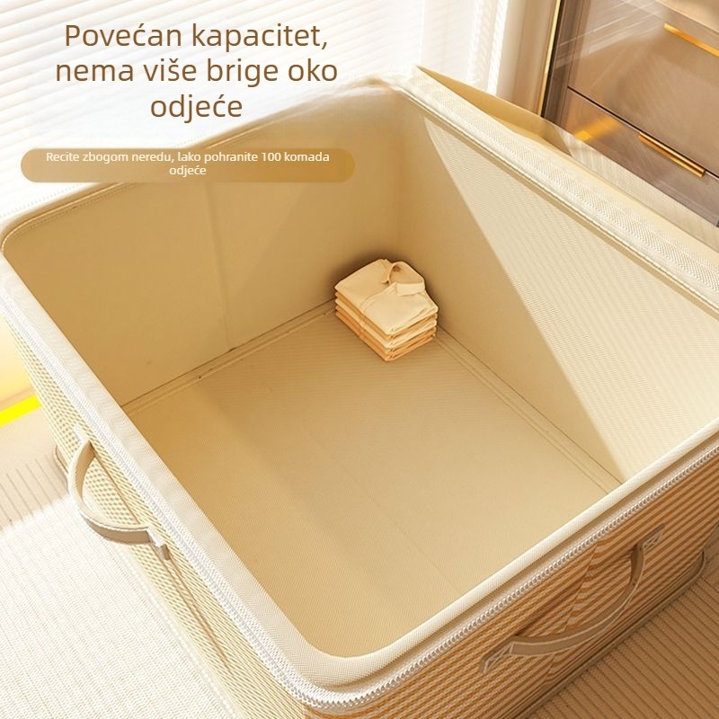 Periva tekstilna kutija za odjeću, prašinu otporna, s velikim kapacitetom, organizator garderobe za traperice.