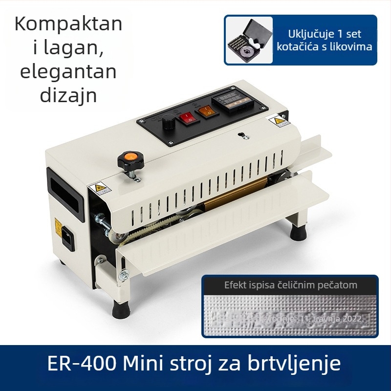 Yongchuang FR-400 kompaktni kućni stroj za vakuumsko zatvaranje za vrećice od aluminijske folije, Mooncake vrećice, Kraft papirnate vrećice, kompozitne vrećice i vakuumske vrećice