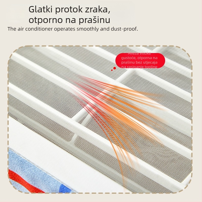 Navlaka za zidni klima uređaj s karikaturnim digitalnim printom, zaštita od prašine, za kućnu upotrebu