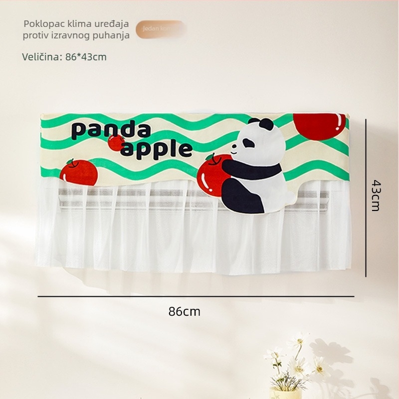 Navlaka za zidni klima uređaj s karikaturnim digitalnim printom, zaštita od prašine, za kućnu upotrebu
