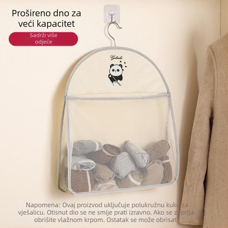 Vješeni mrežasti organizator za čarape i donje rublje u studentskom ormariću