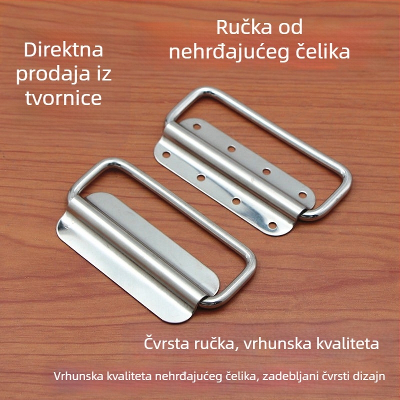 Sklopiva ručka od 304 nehrđajućeg čelika za ormariće i namještaj, s prstenom ručke i kopčom za poklopac